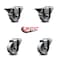 Service Caster 3'' Semi Steel Wheel Swivel Bolt Hole Caster Set with 2 Posi Lock Brakes, 4PK SCC-BH20S314-SSS-PLB-2-S-2 - alternate 2